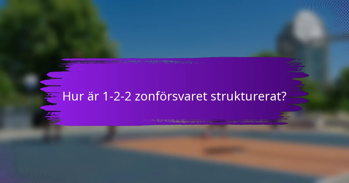 Hur är 1-2-2 zonförsvaret strukturerat?